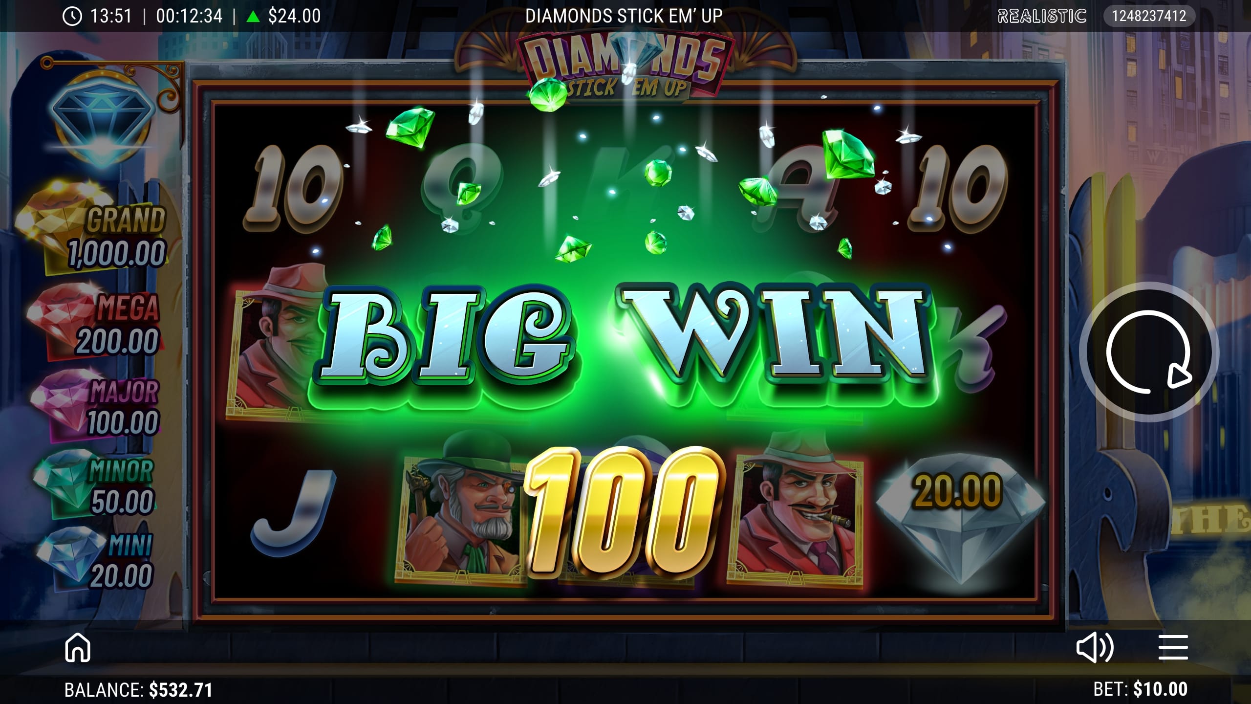 Diamonds Stick 'Em Up Online Slot