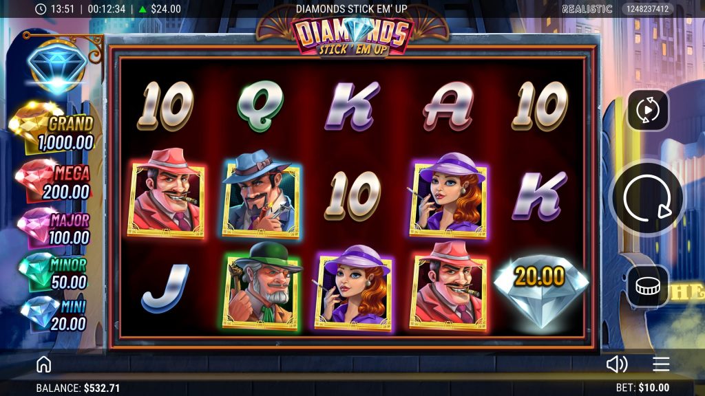 Diamonds Stick Em Up Online Slot